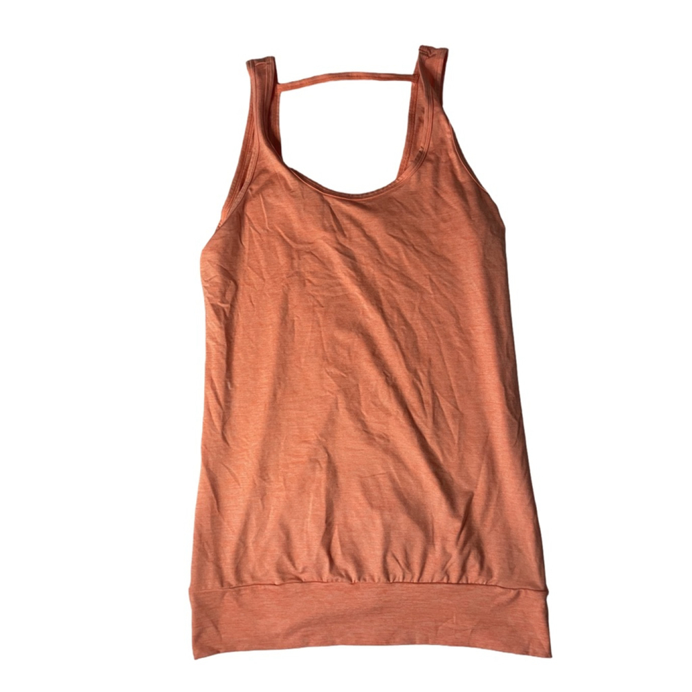 C9 Champion Women’s S Peach Heather Banded Bottom Racerback Yoga Tank Top